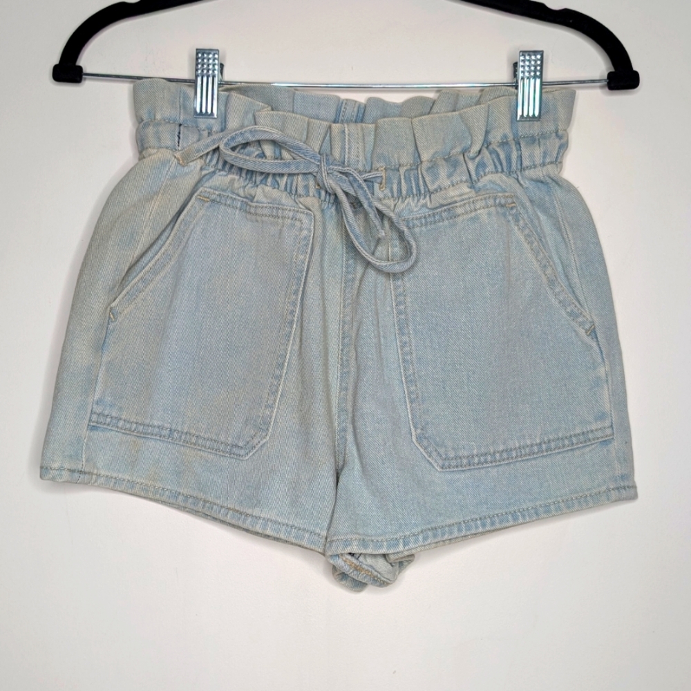 Vigoss Light Blue High Waist Women Shorts